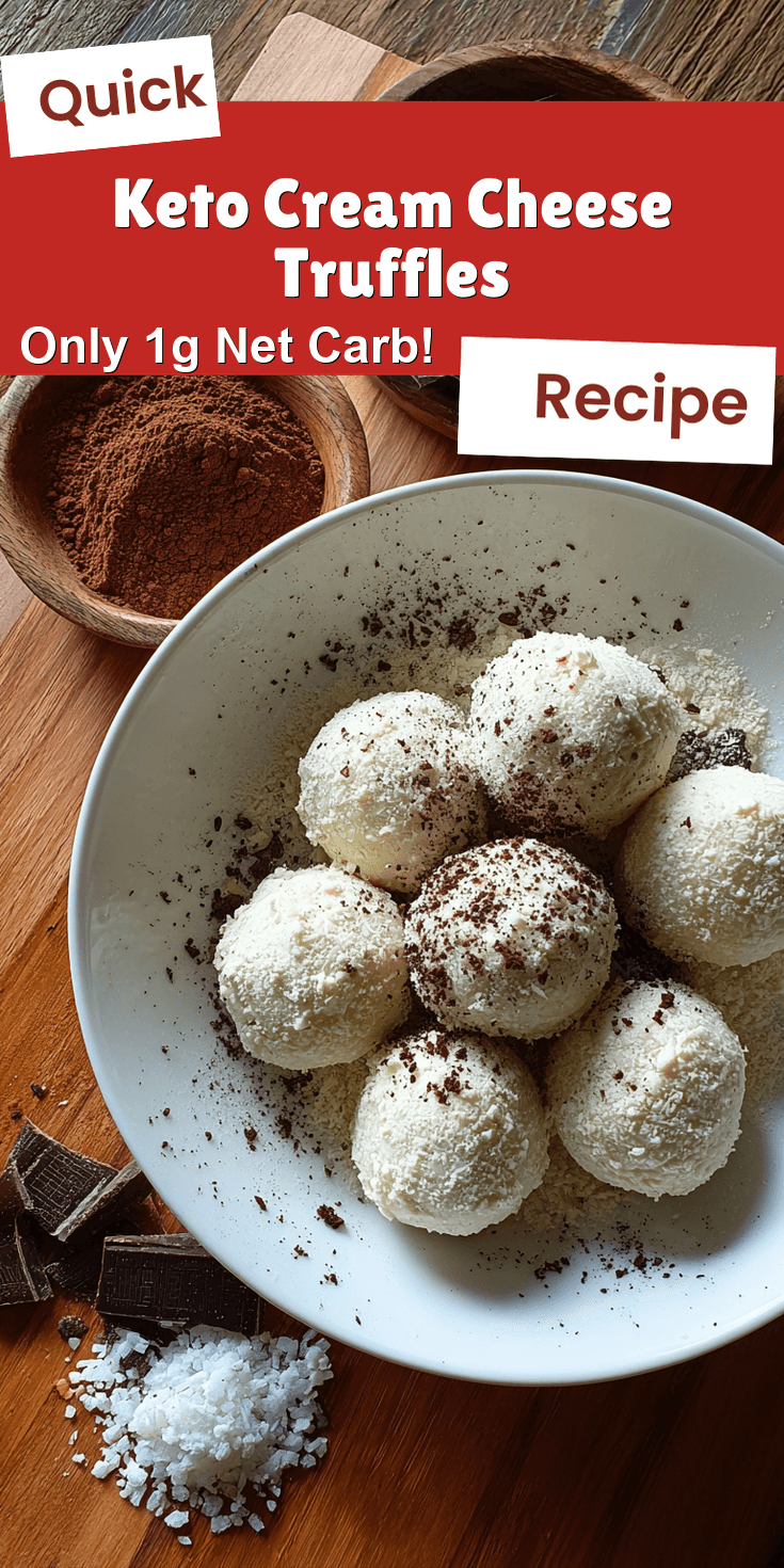 Keto Cream Cheese Truffles served on a plate