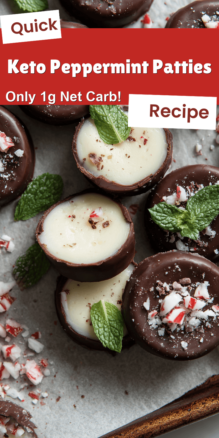 Keto Peppermint Patties served on a plate