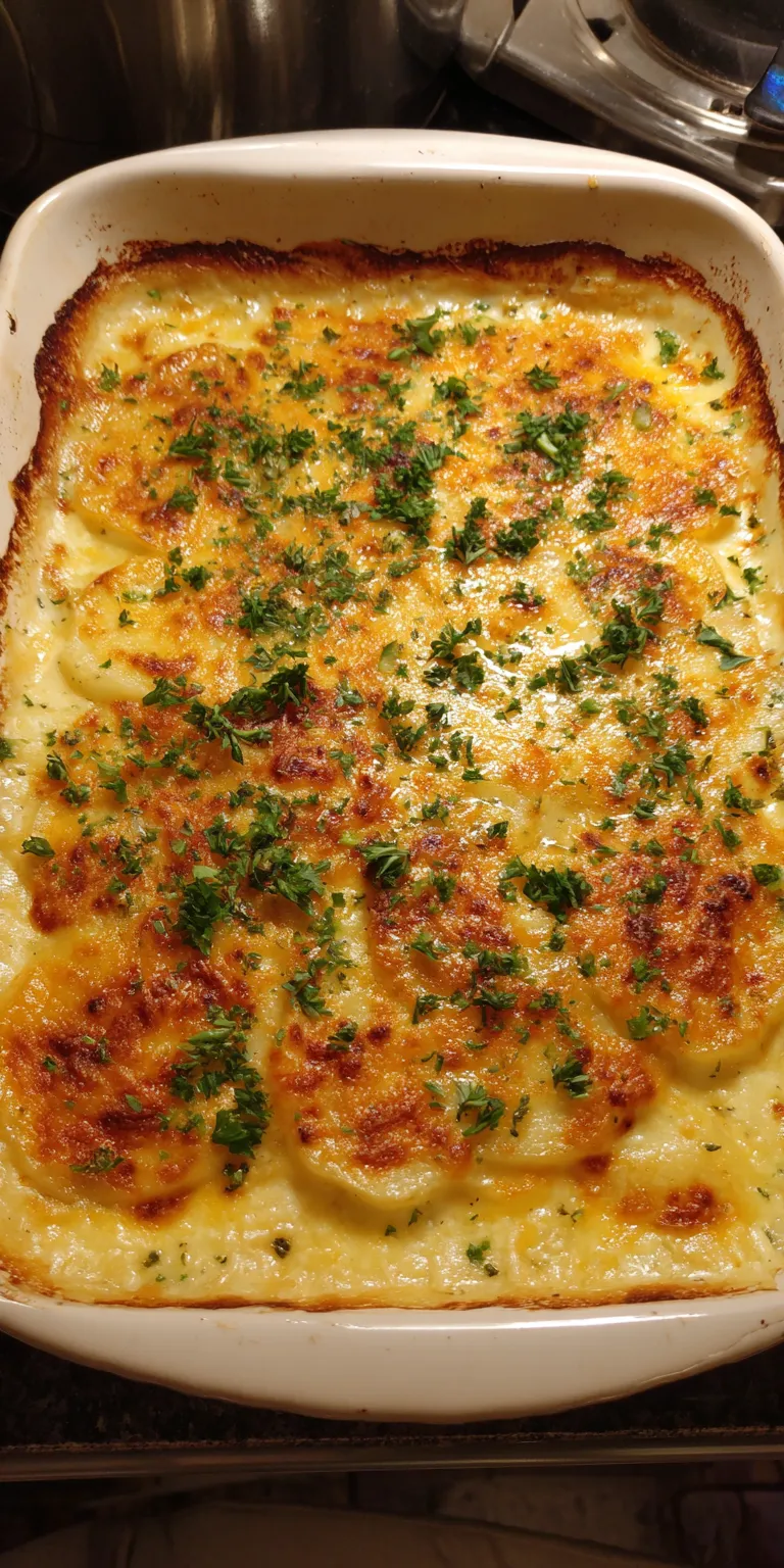 Keto Radish Scalloped Potatoes Mock served warm with cozy spices