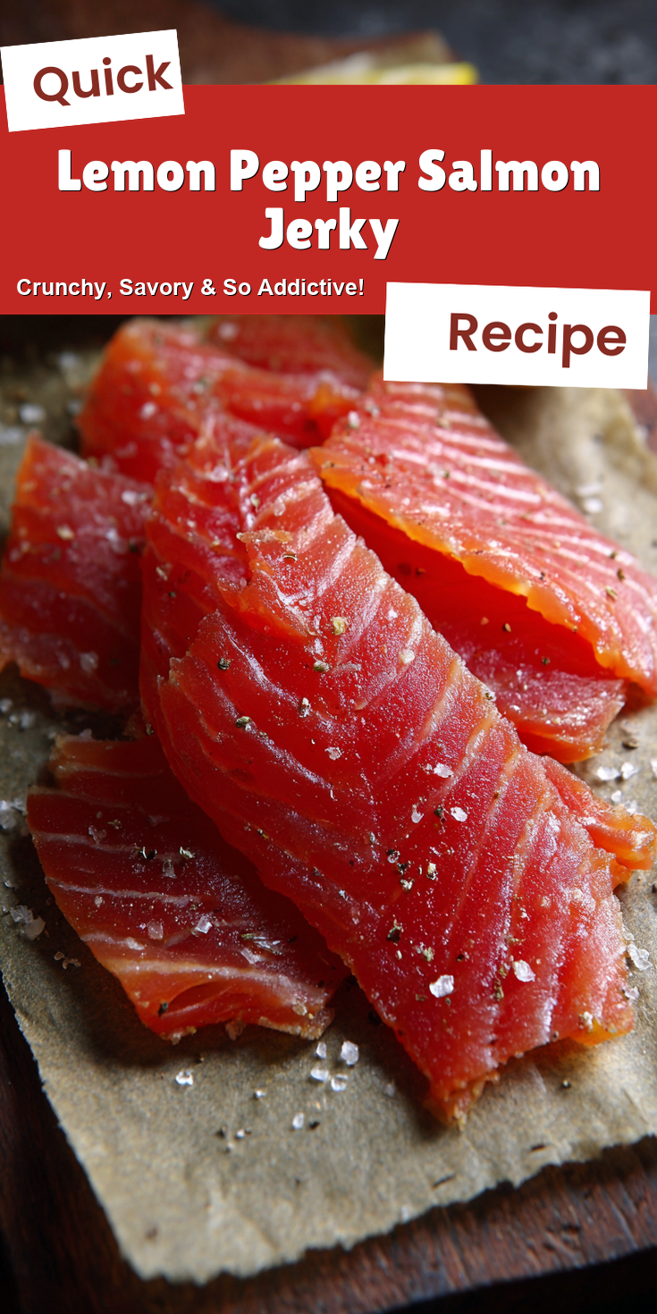 Lemon Pepper Salmon Jerky served warm with cozy spices