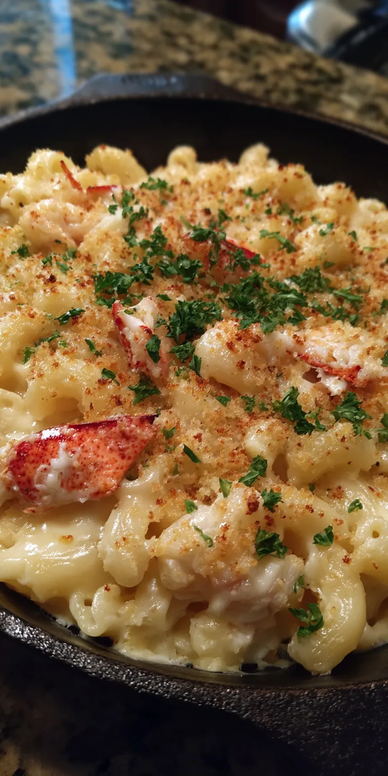 Lobster Mac and Cheese Creamy Pasta served warm with cozy spices