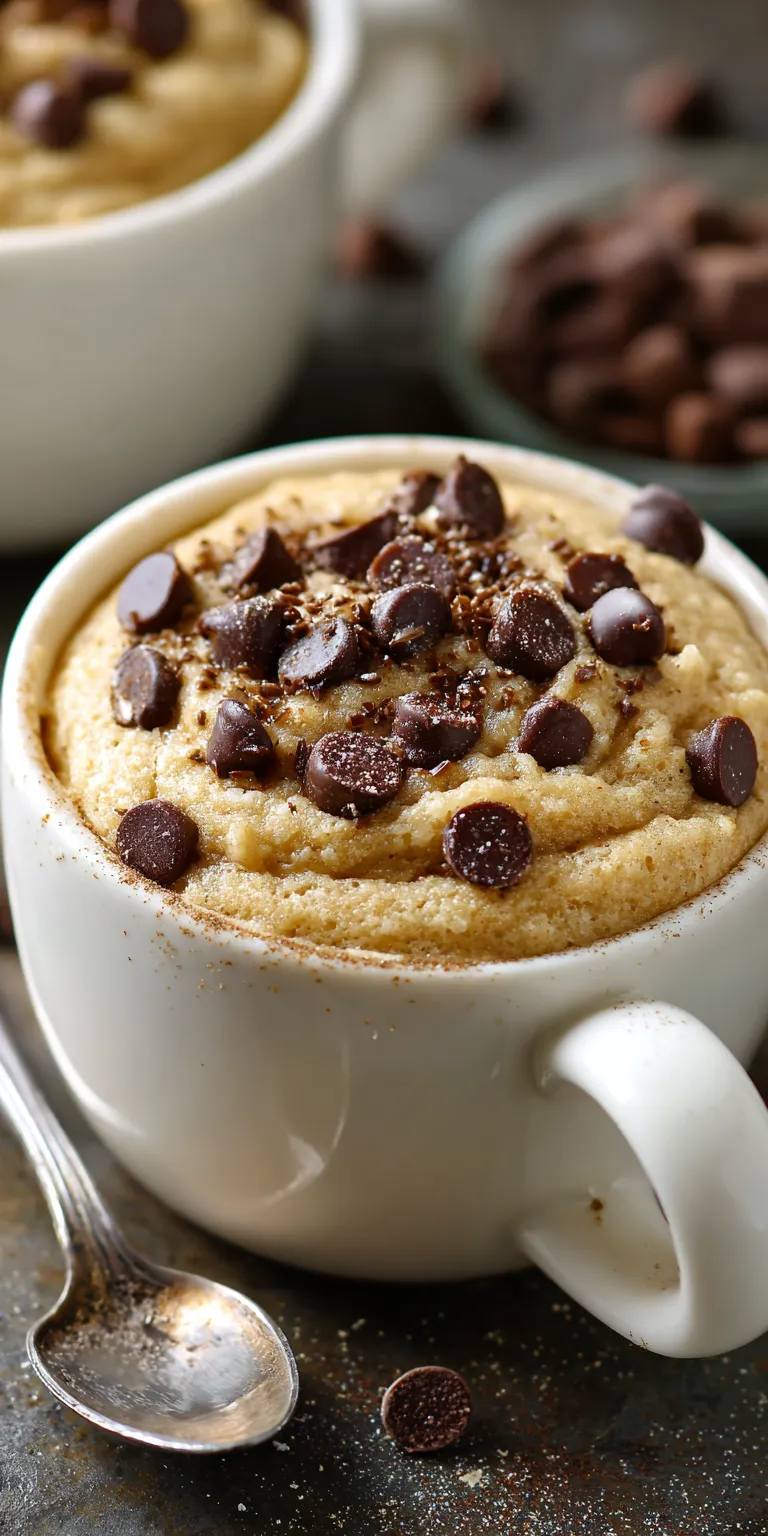 Microwave Mug Chocolate Chip Cookie served warm with cozy spices