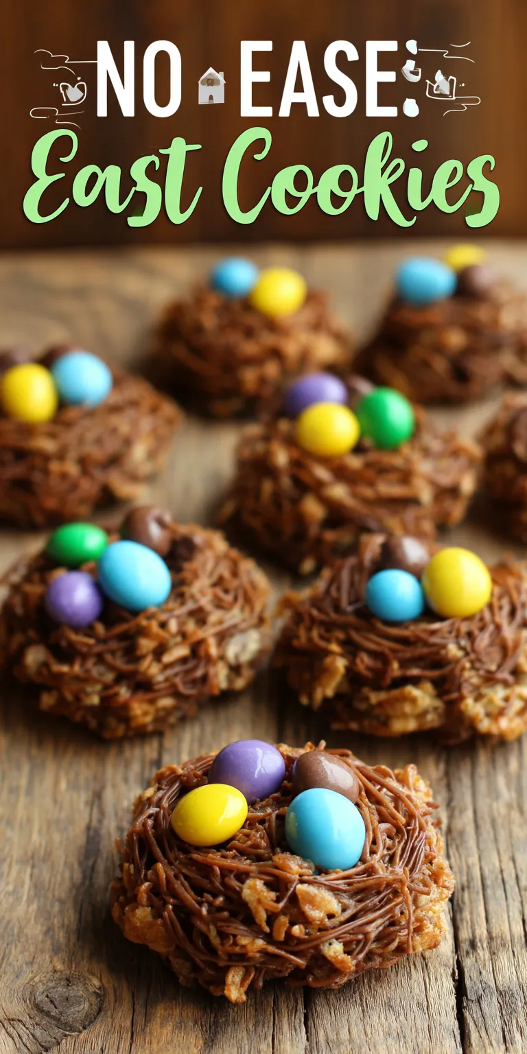 No Bake Easter Egg Nest Cookies served warm with cozy spices