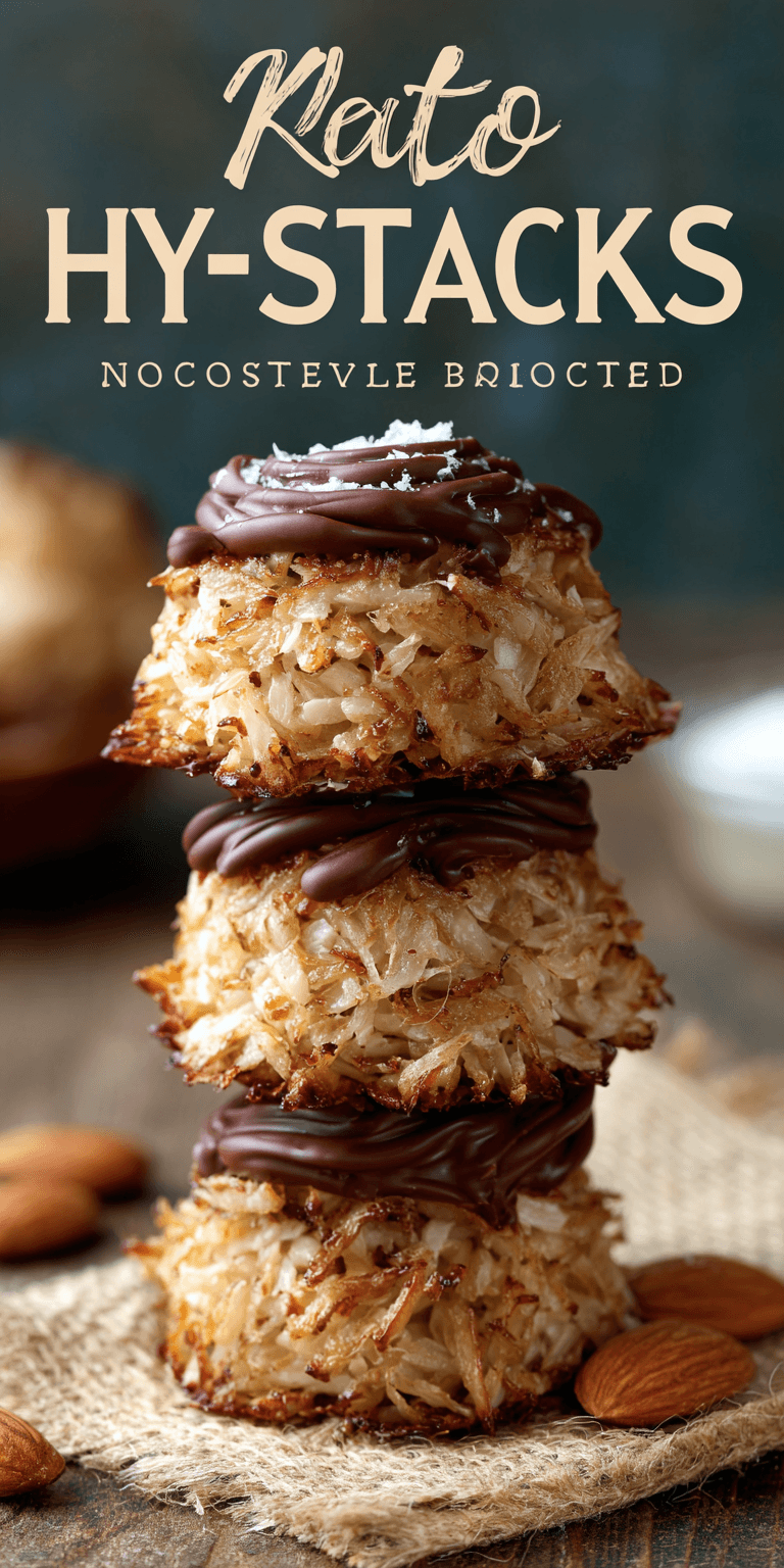 No Bake Keto Haystacks served warm with cozy spices