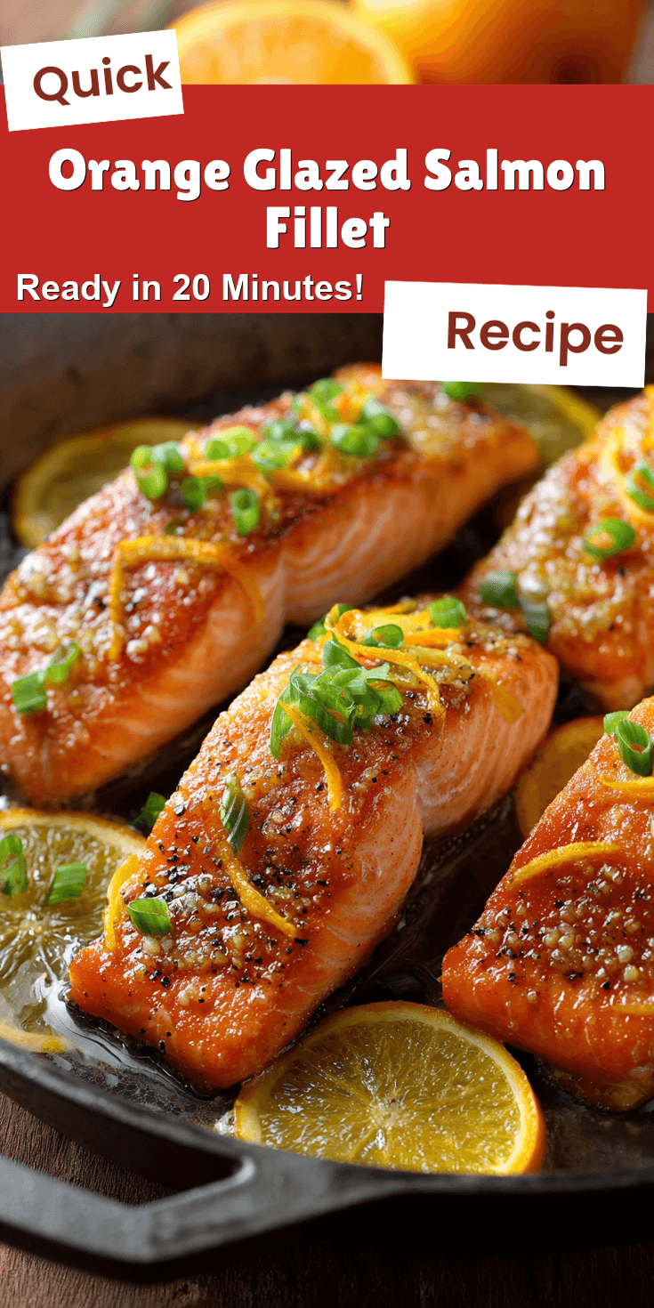 Orange Glazed Salmon Fillet served warm with cozy spices
