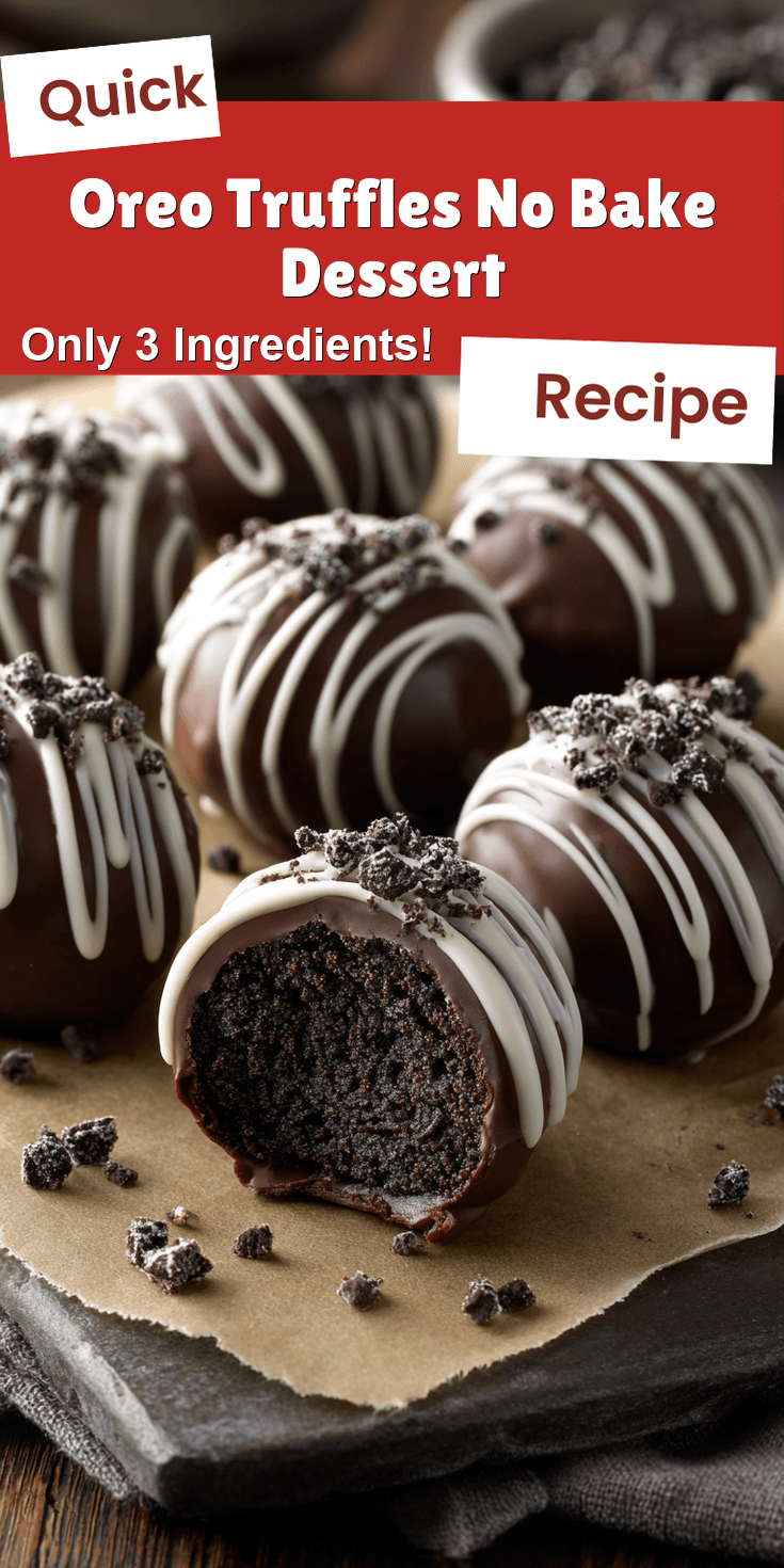 Oreo Truffles No Bake Dessert served on a plate