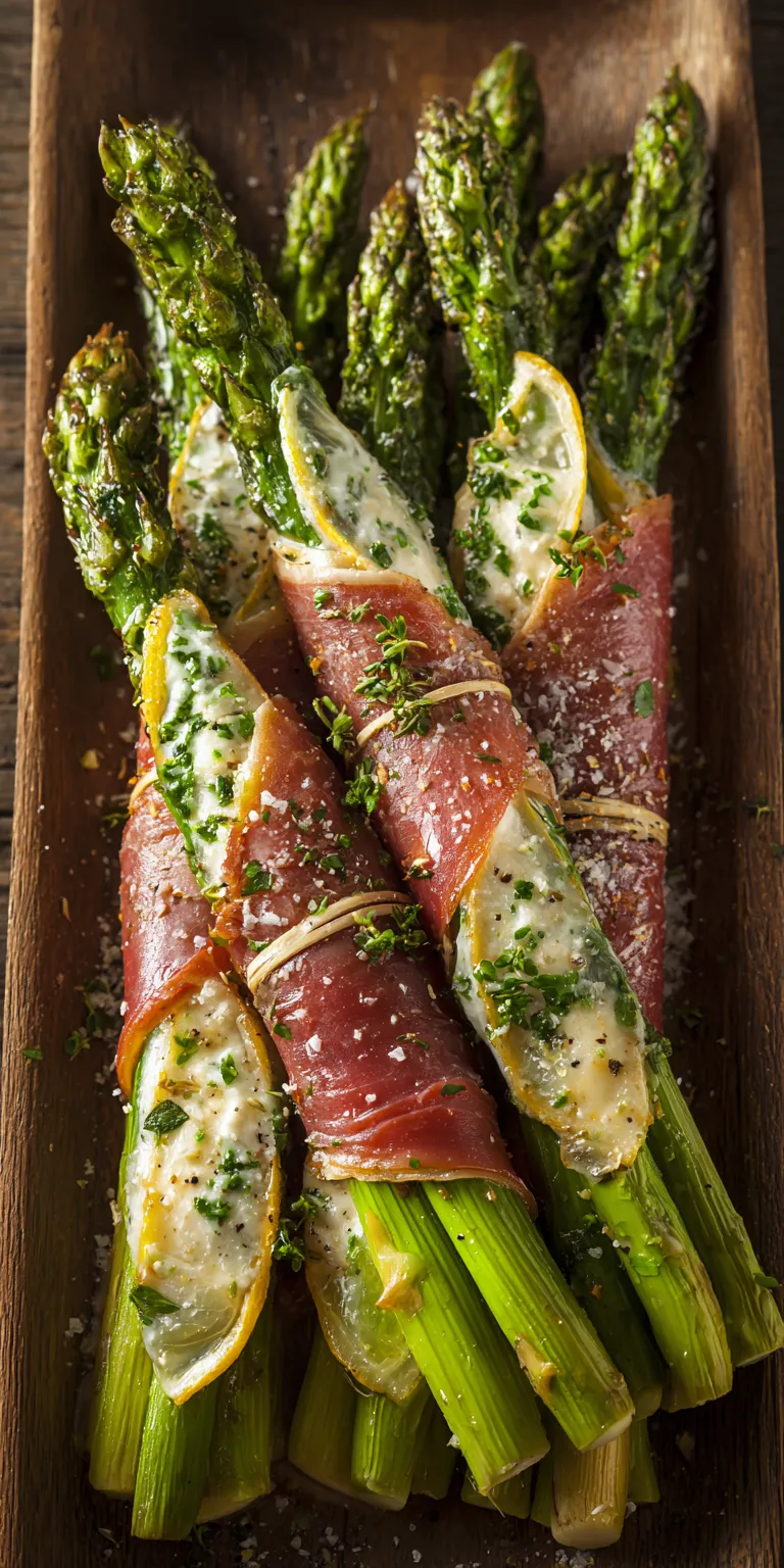 Prosciutto Wrapped Asparagus Dinner served warm with cozy spices