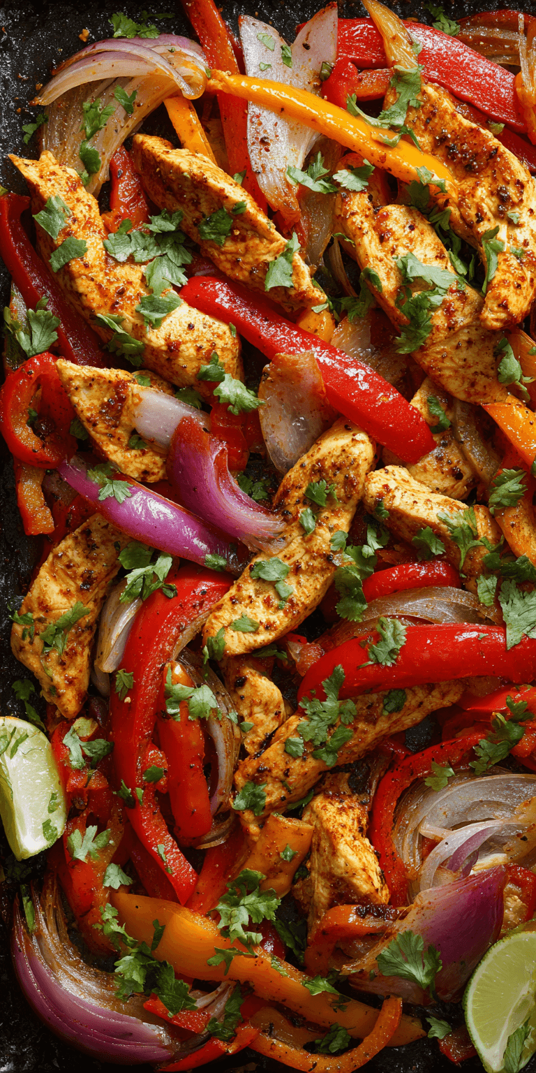 Sheet Pan Fajitas High Protein Dinner served warm with cozy spices