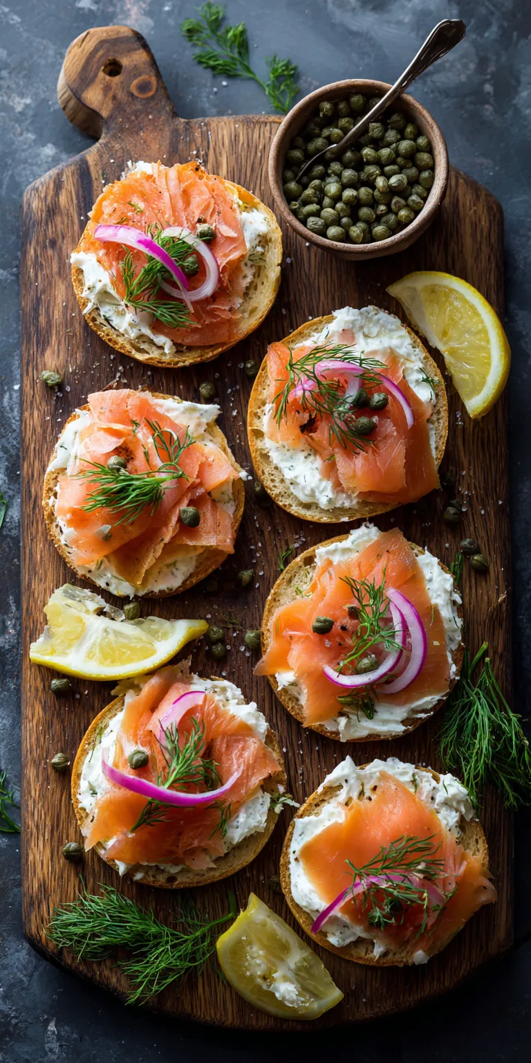 Smoked Salmon Bagel Seafood served warm with cozy spices