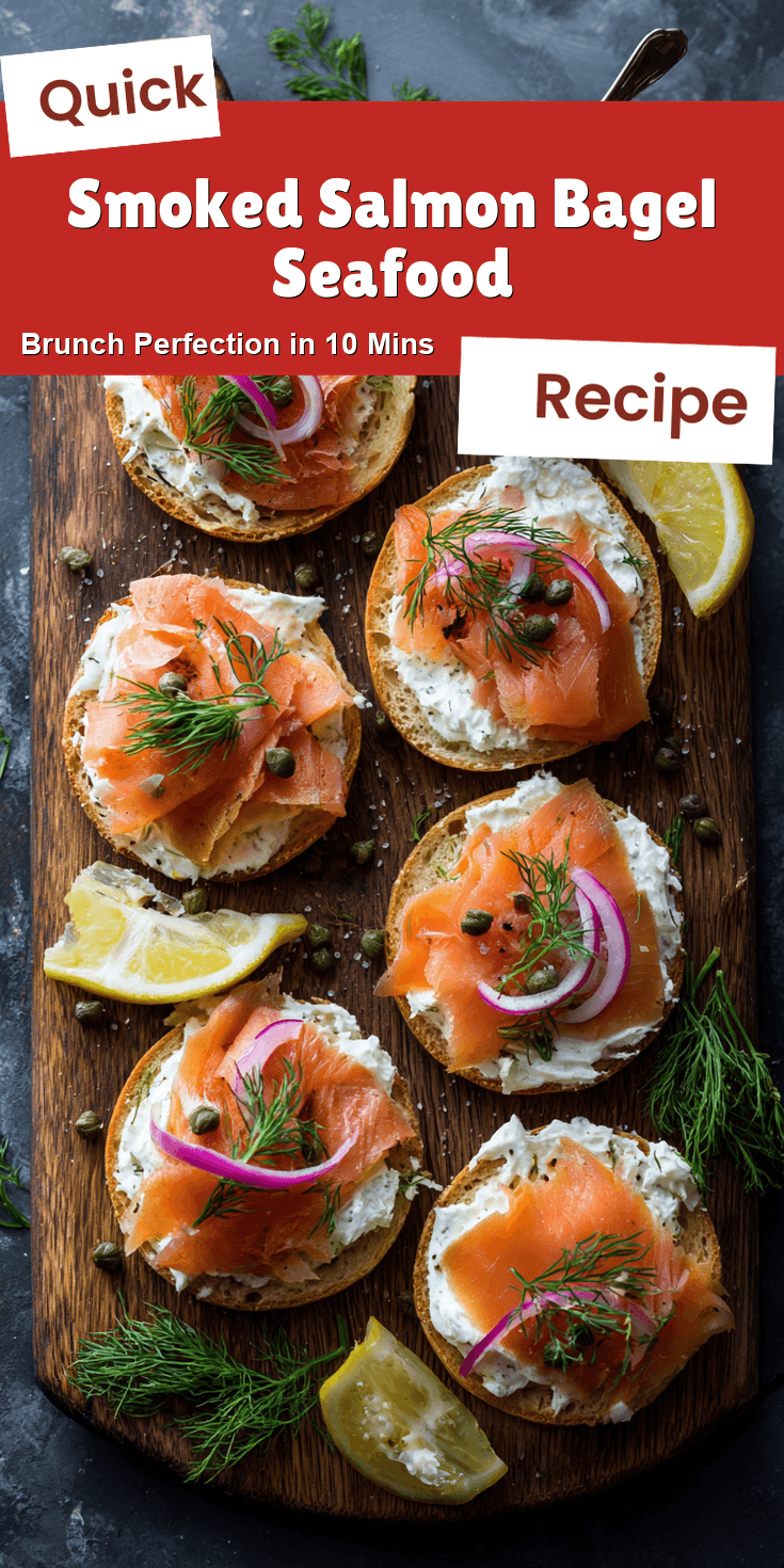 Smoked Salmon Bagel Seafood served warm with cozy spices