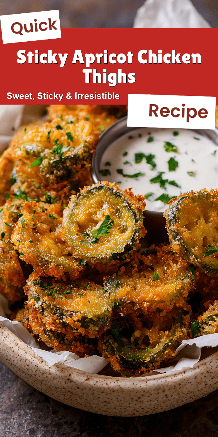 Sticky Apricot Chicken Thighs served on a plate
