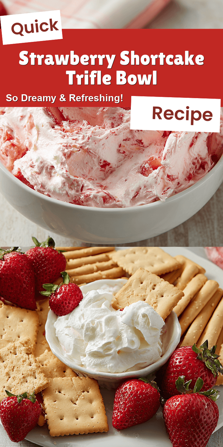 Strawberry Shortcake Trifle Bowl served warm with cozy spices