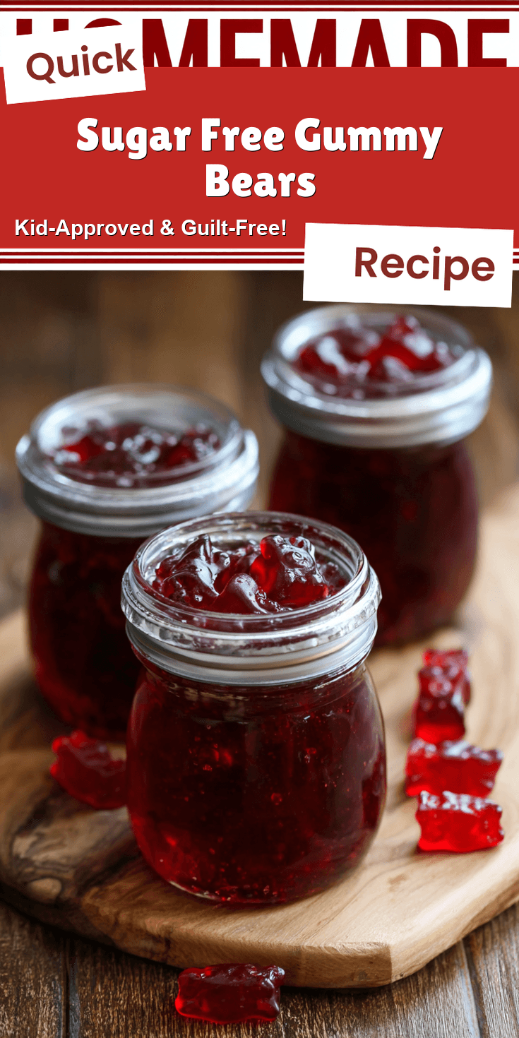 Sugar Free Gummy Bears served on a plate