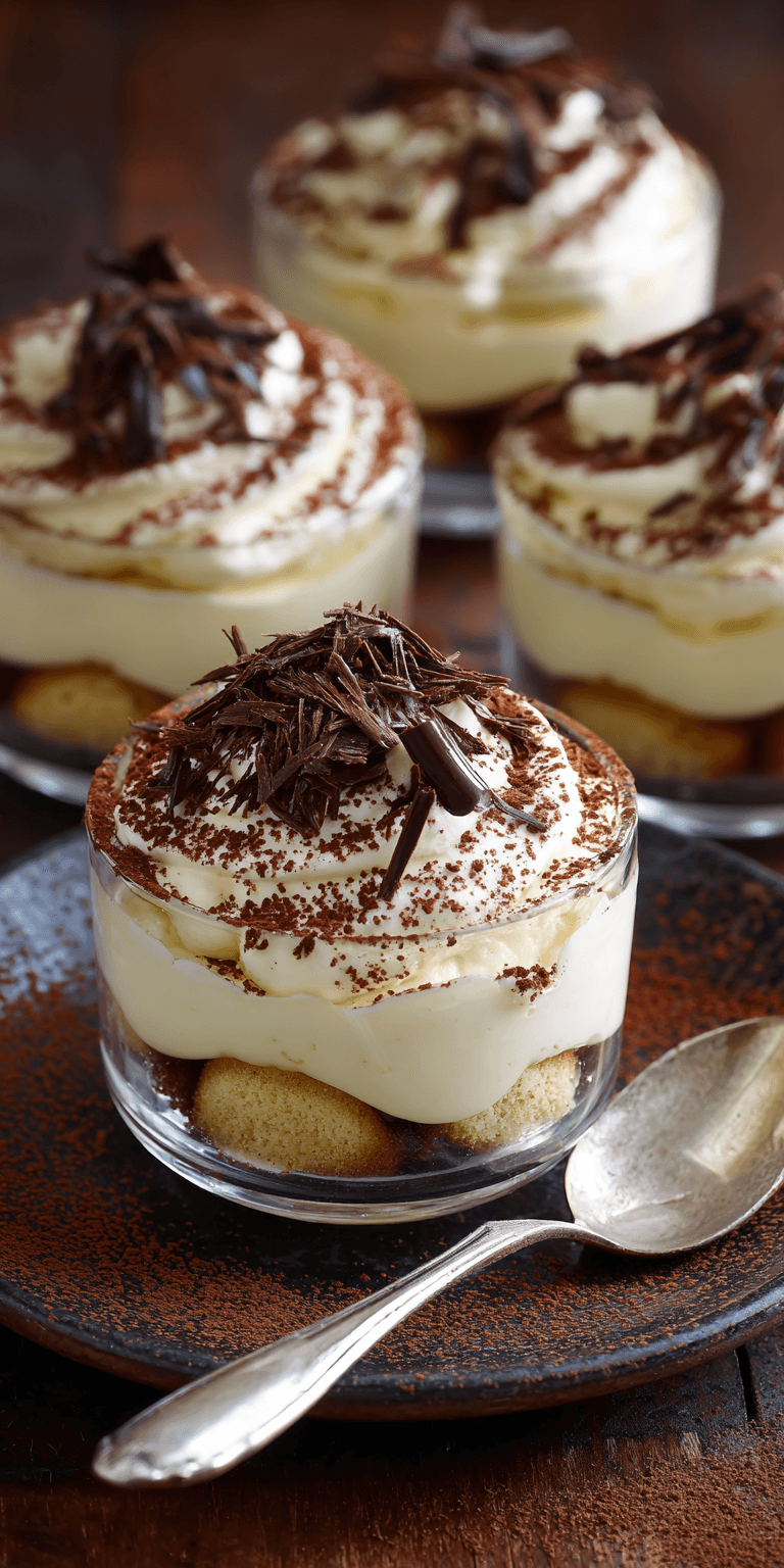 Tiramisu Cups Easy Dessert served warm with cozy spices