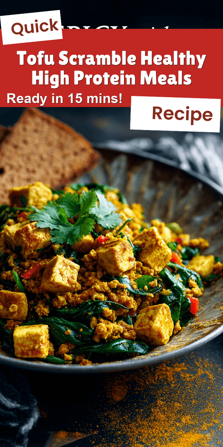 Tofu Scramble Healthy High Protein Meals served on a plate