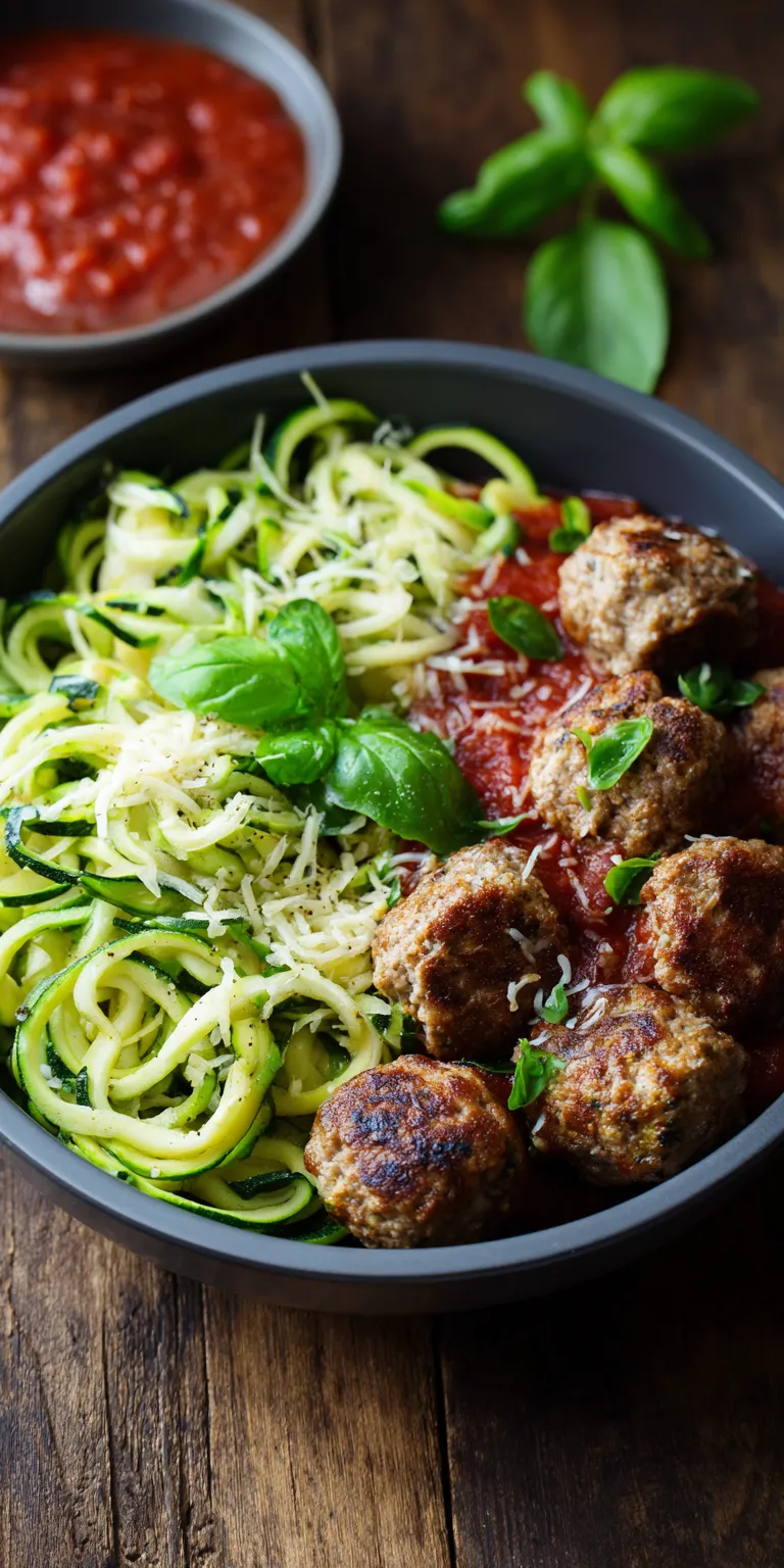 Turkey Meatballs Zucchini Noodles High Protein served warm with cozy spices