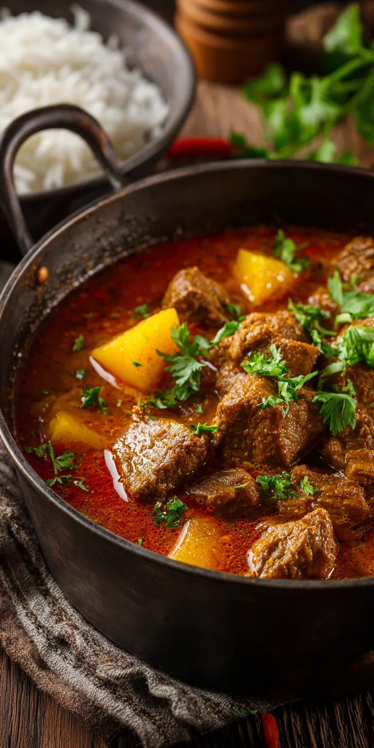 Venison Curry with Coconut Milk served warm with cozy spices