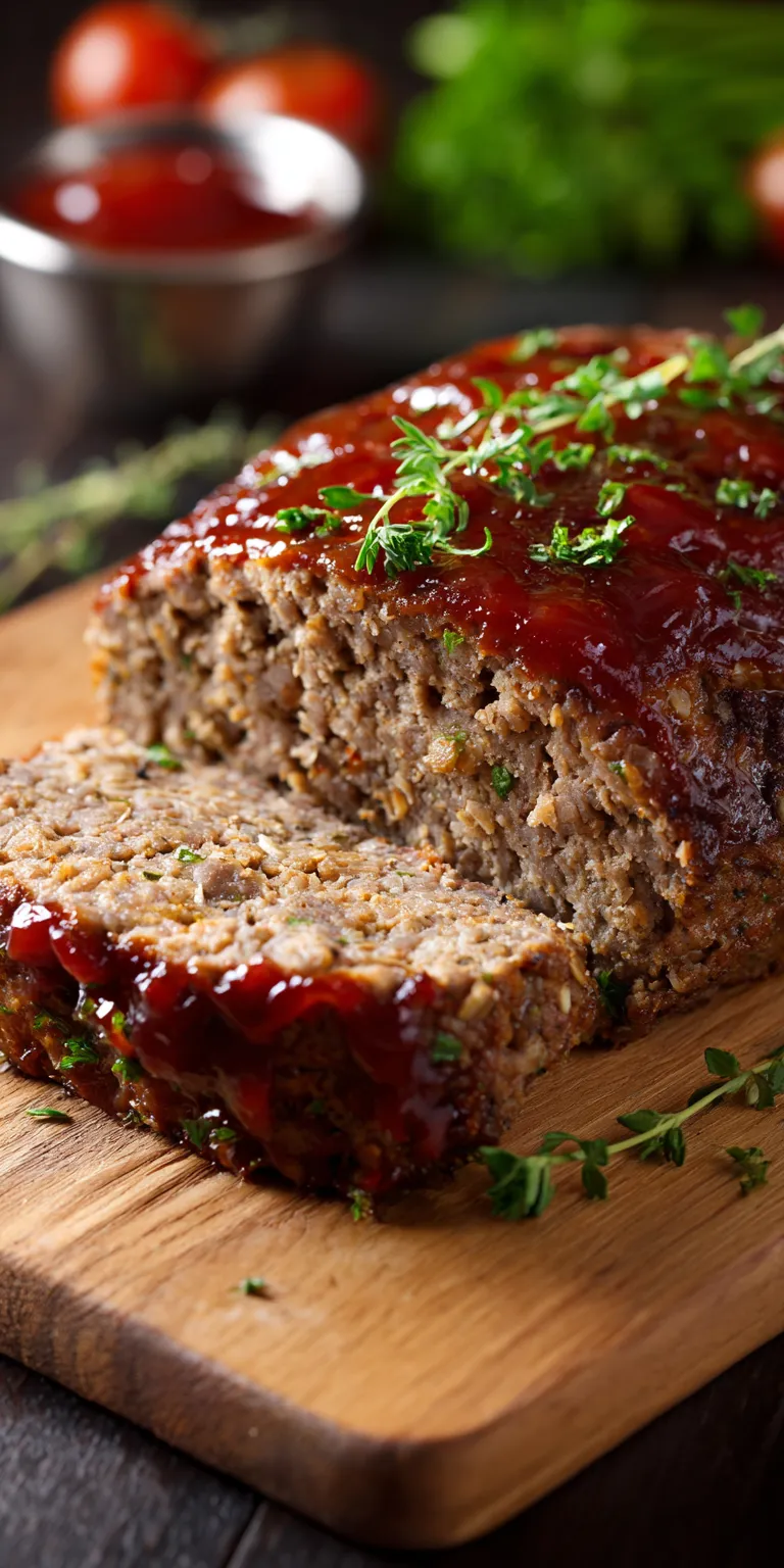 Venison Meatloaf with Glaze served warm with cozy spices