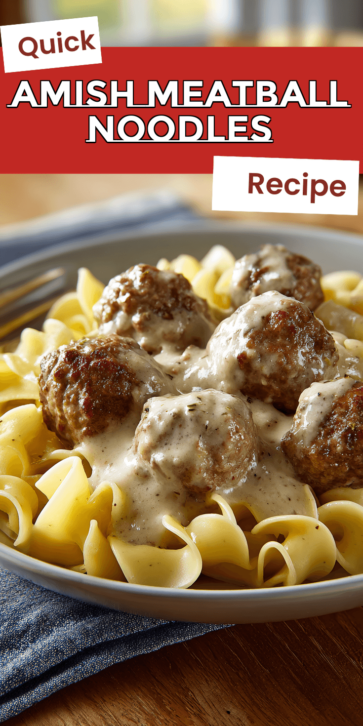 Amish Meatball Noodles served warm with cozy spices