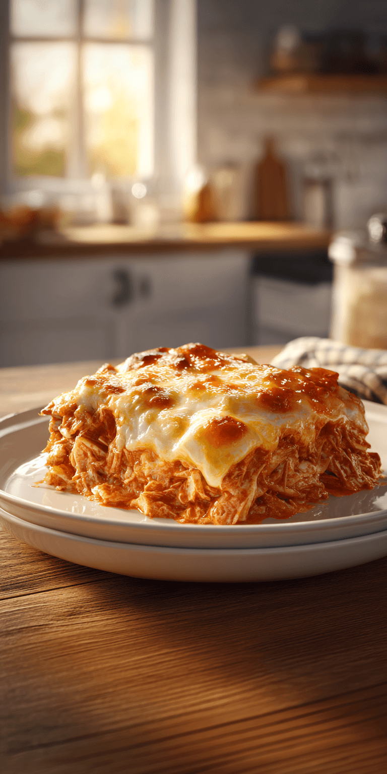 Buffalo Chicken Cheese Bake served warm with cozy spices