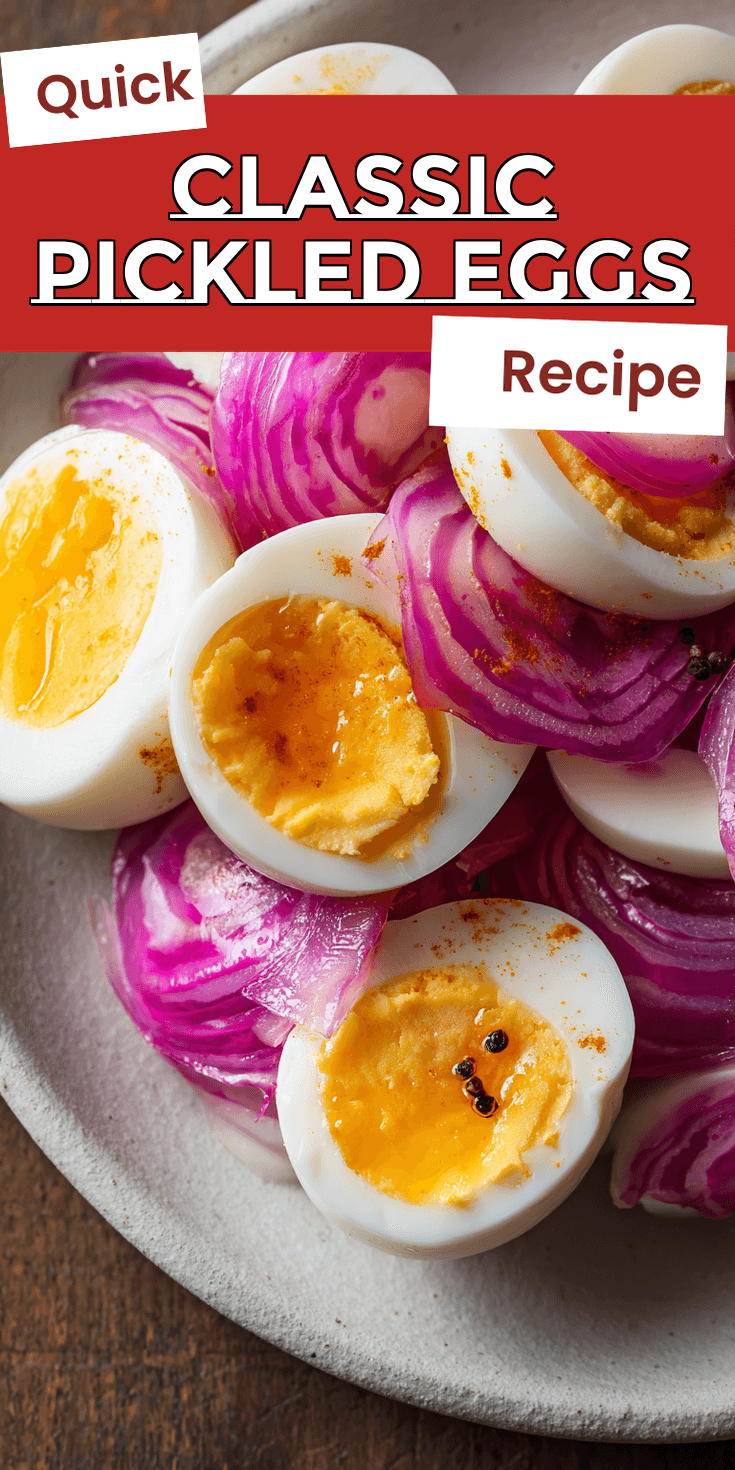 Classic Pickled Eggs served warm with cozy spices