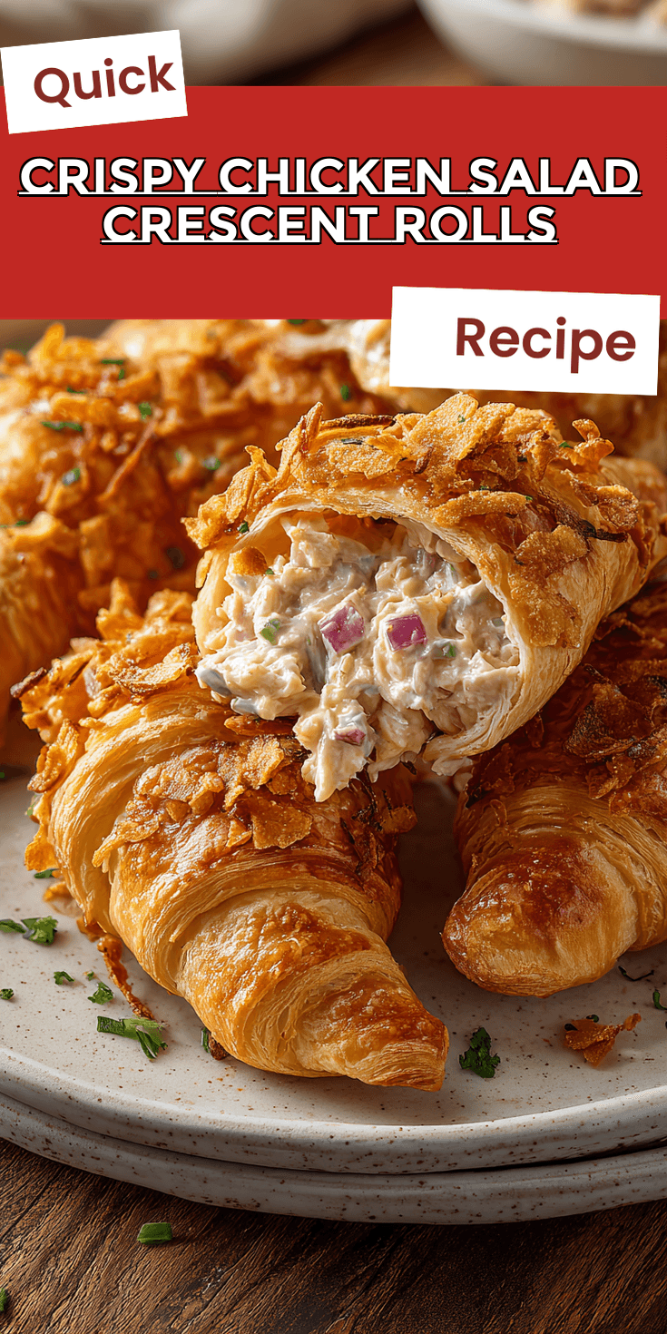 Crispy Chicken Salad Crescent Rolls served warm with cozy spices