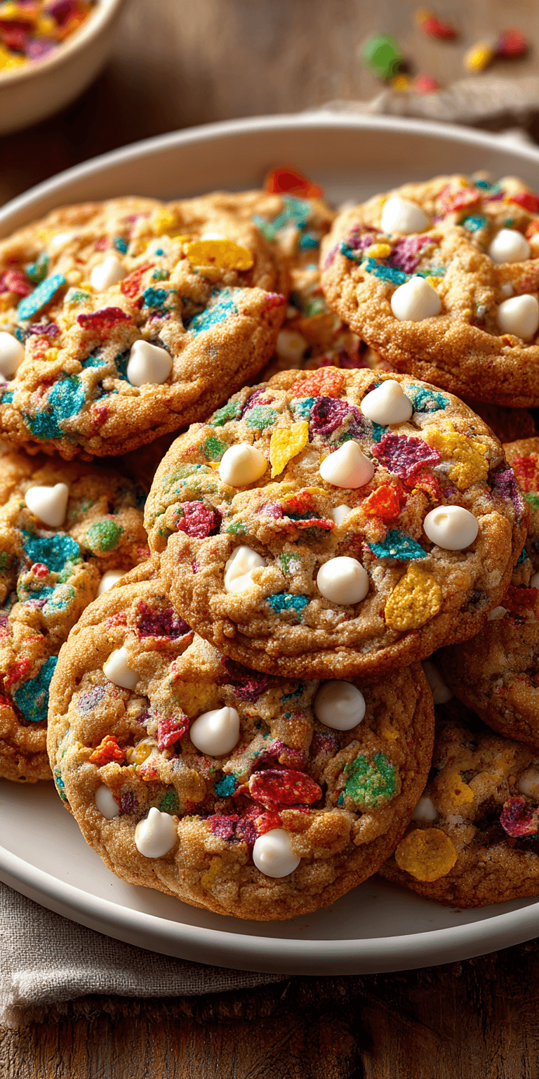 Fruity Pebbles Cookies served warm with cozy spices
