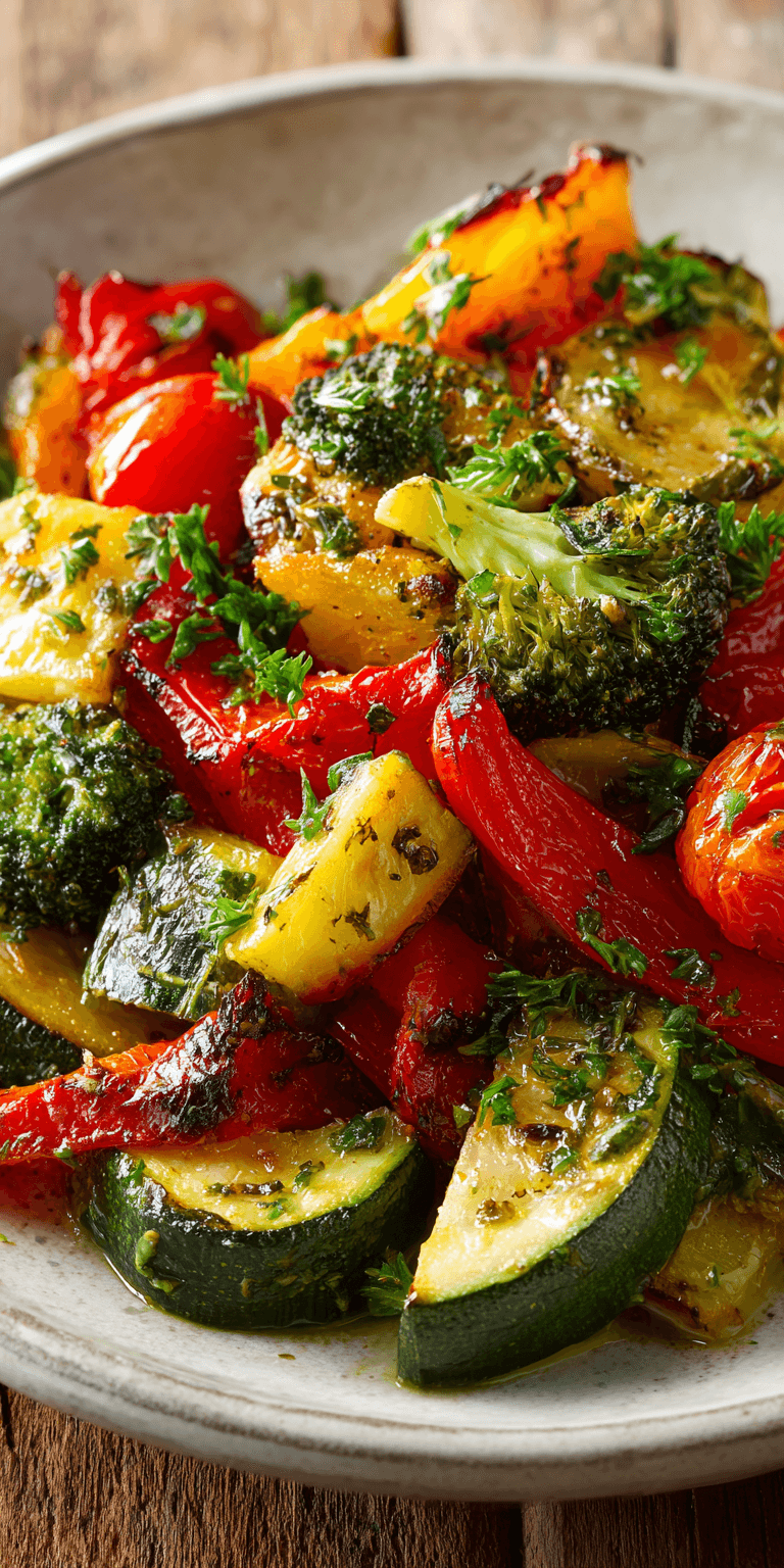 Garlic Roasted Vegetables served warm with cozy spices