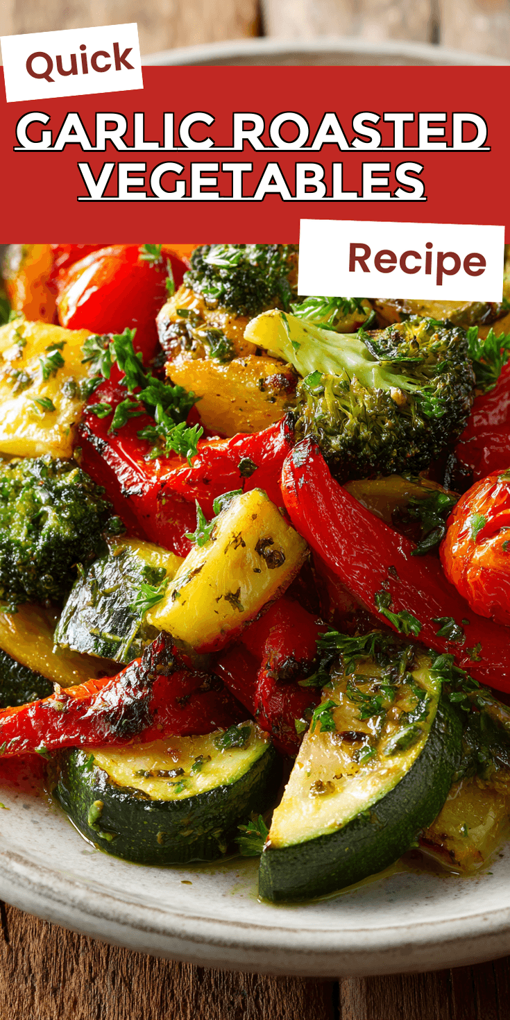 Garlic Roasted Vegetables served warm with cozy spices