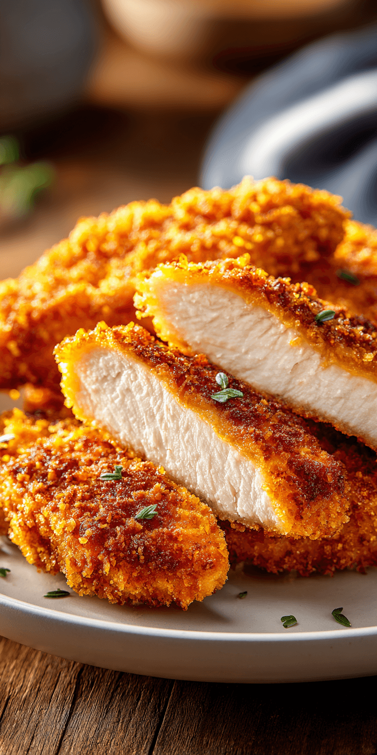 Golden Crispy Malibu Chicken served warm with cozy spices