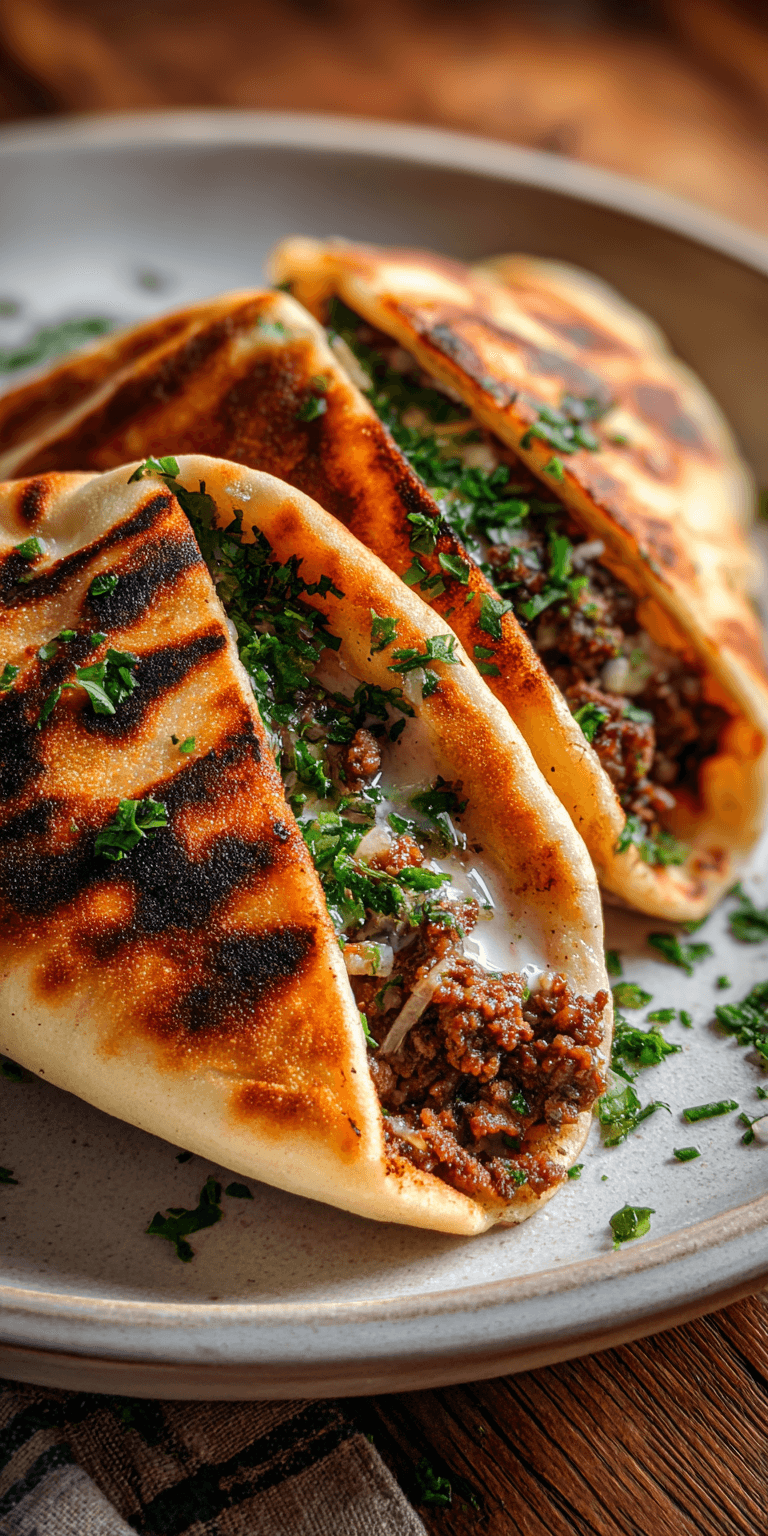 Grilled Lamb Pita Arayes served warm with cozy spices