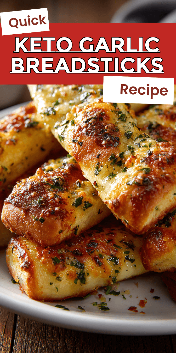 Keto Garlic Breadsticks served warm with cozy spices