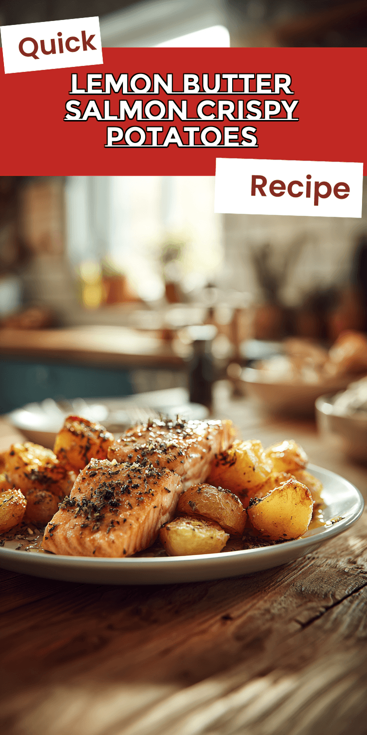 Lemon Butter Salmon Crispy Potatoes served warm with cozy spices