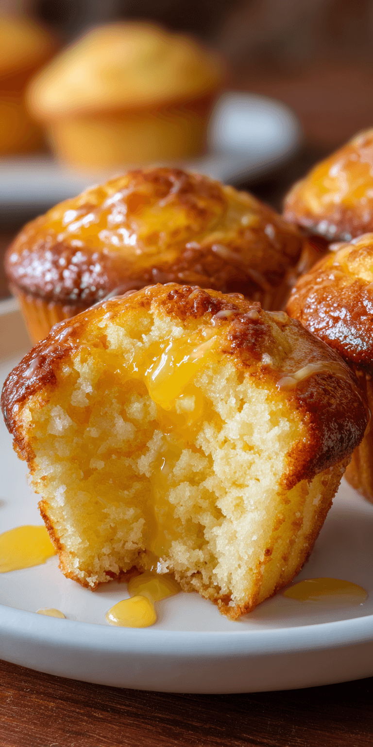Lemon Curd Cupcakes served warm with cozy spices