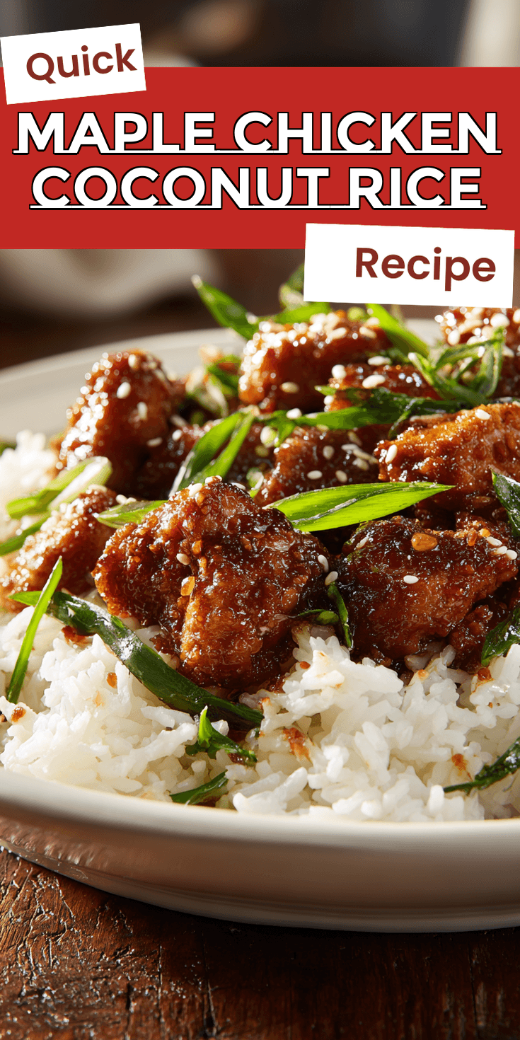 Maple Chicken Coconut Rice served warm with cozy spices