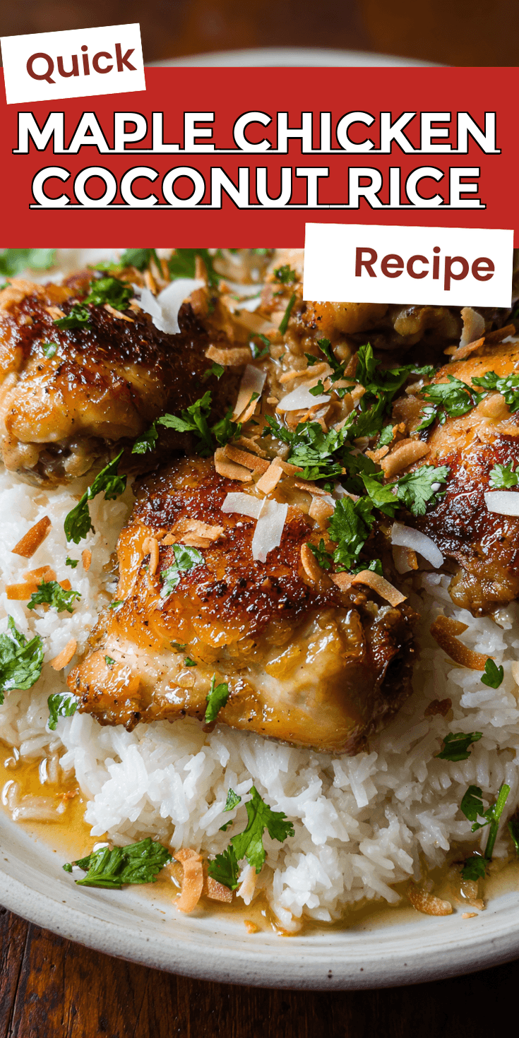 Maple Chicken Coconut Rice served warm with cozy spices