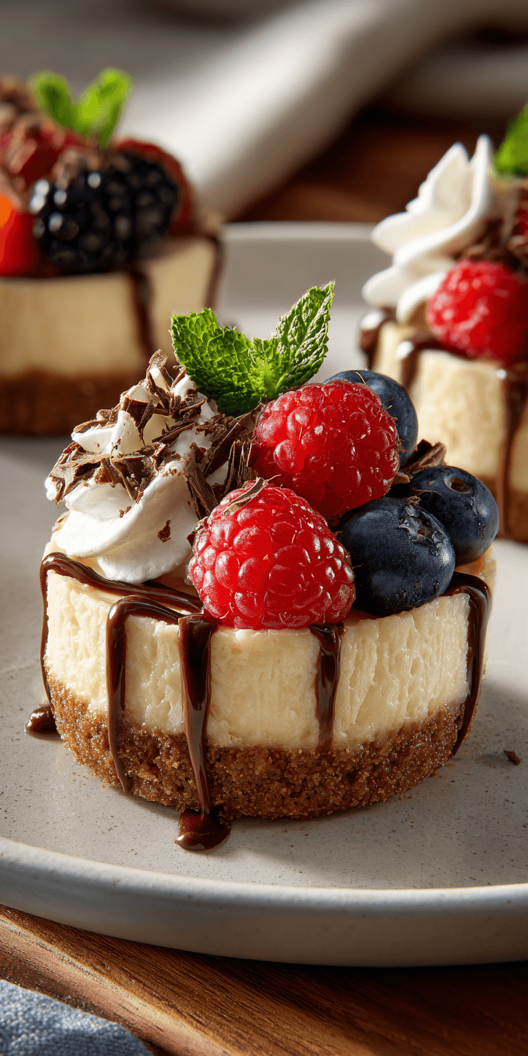 Mini Cheesecakes served warm with cozy spices