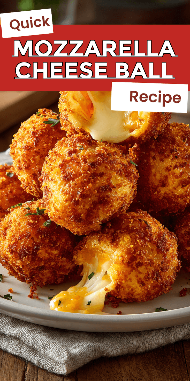 Mozzarella Cheese Ball served warm with cozy spices