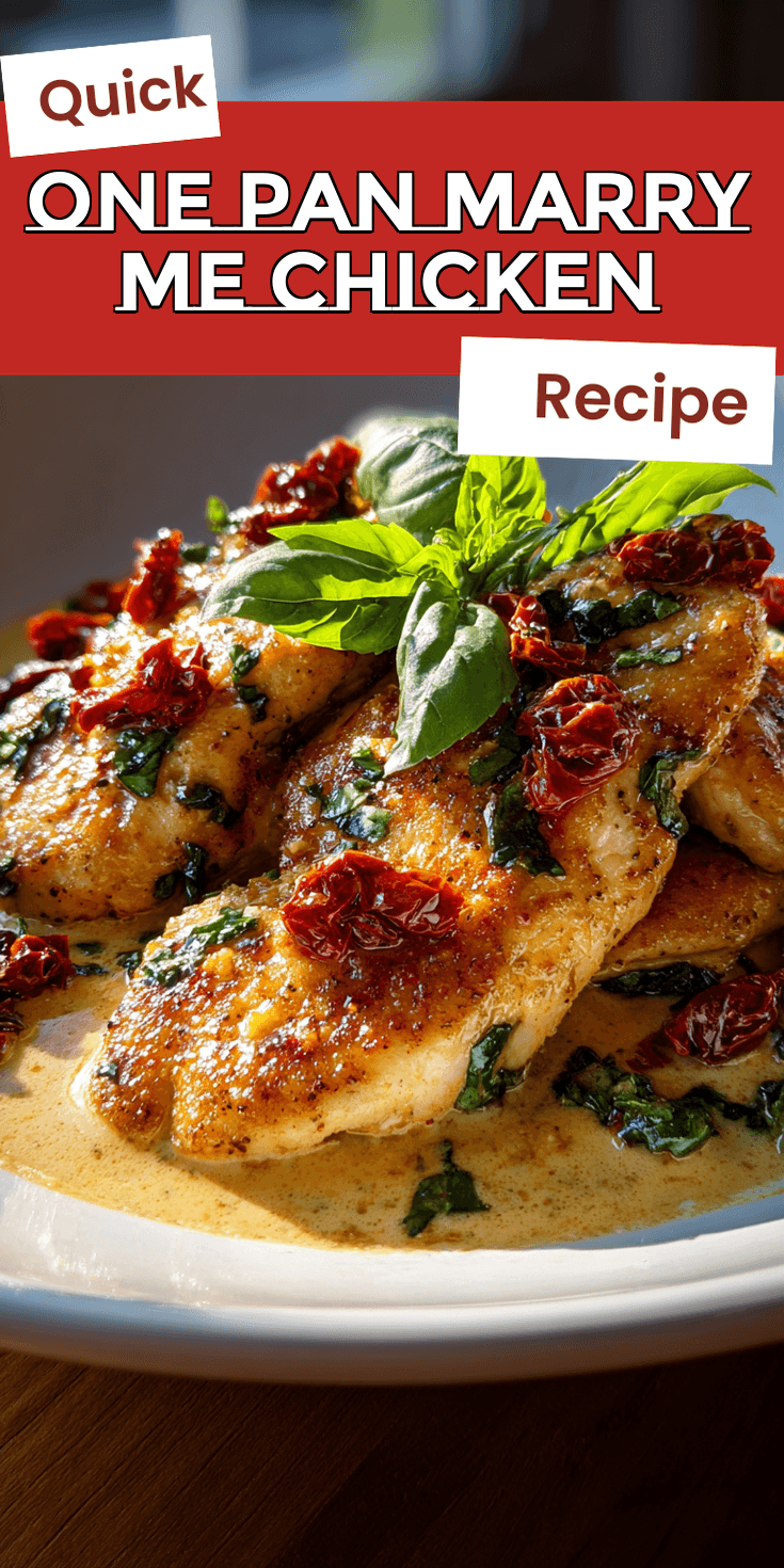 One Pan Marry Me Chicken served warm with cozy spices
