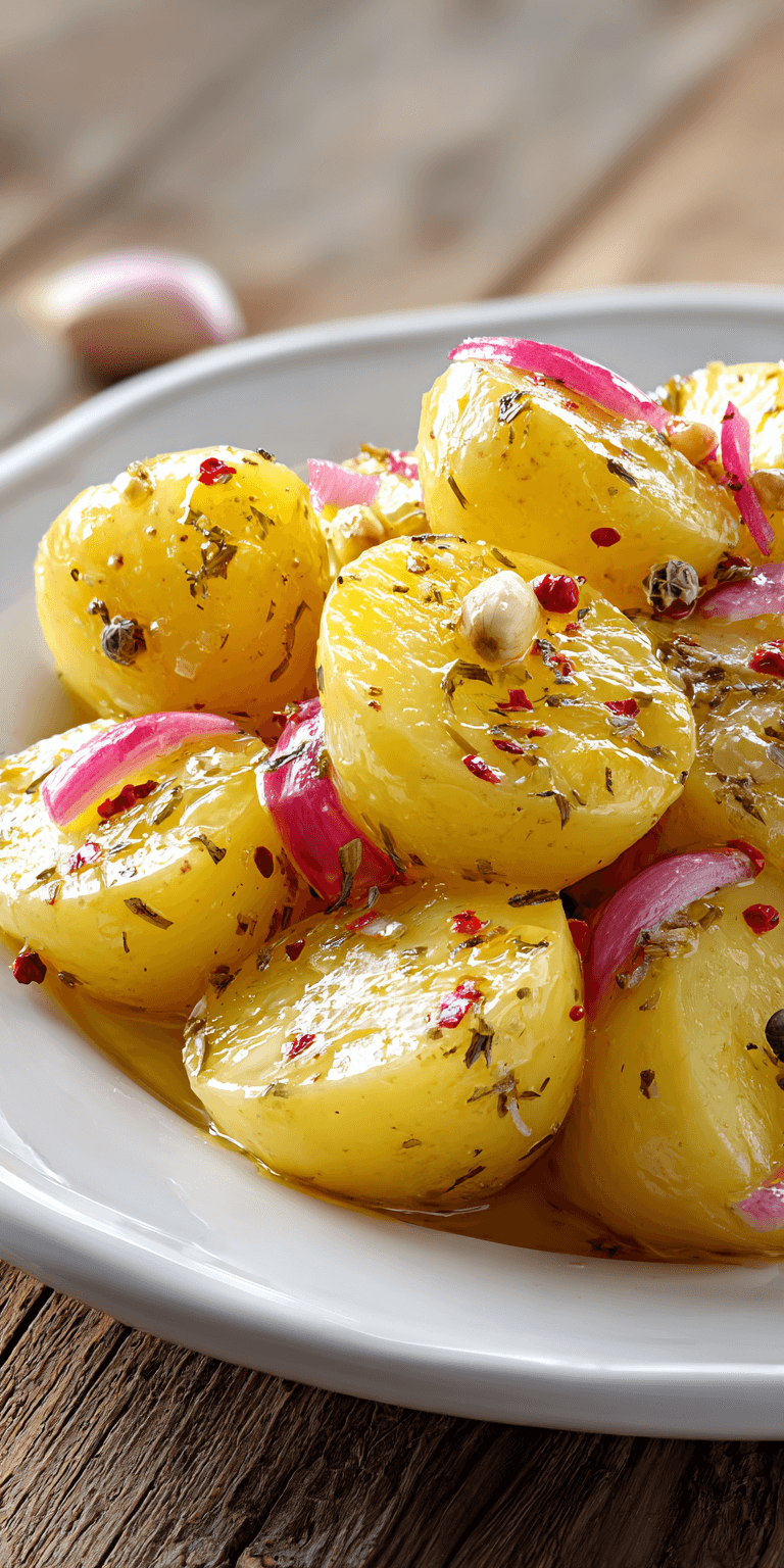 Pickled Potatoes: Discover a Tangy Delight Recipe! served warm with cozy spices