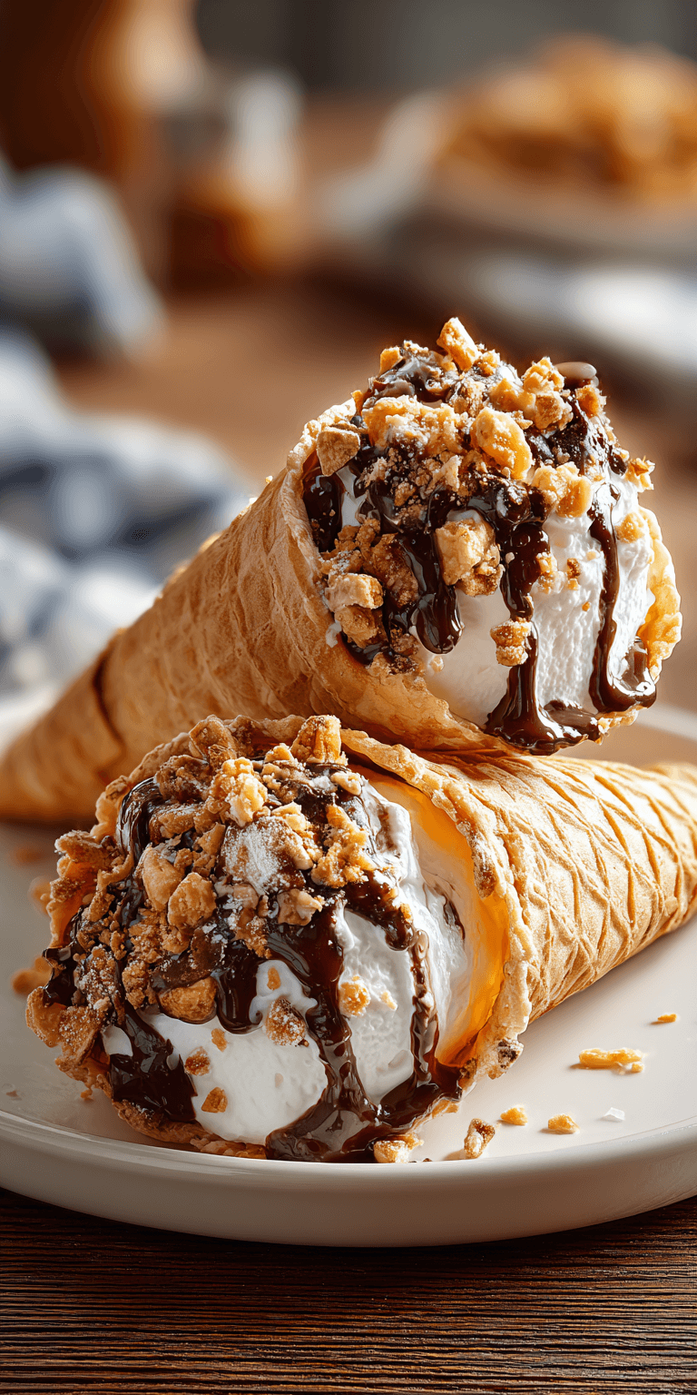 Reese’s Campfire Cones served warm with cozy spices