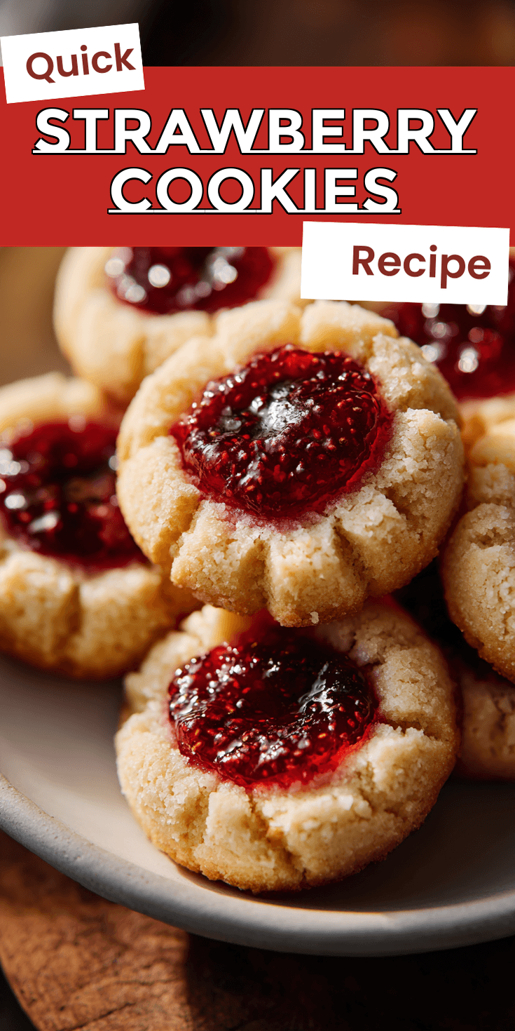 Strawberry Cookies served warm with cozy spices