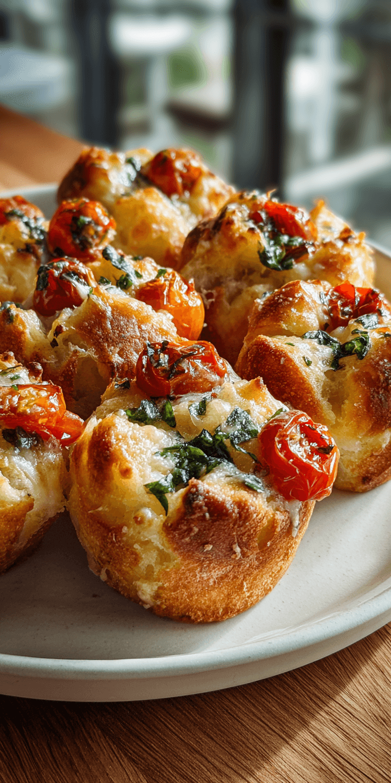 Tomato Basil Garlic Bread served warm with cozy spices