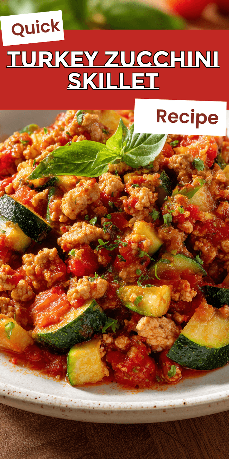 Turkey Zucchini Skillet served warm with cozy spices